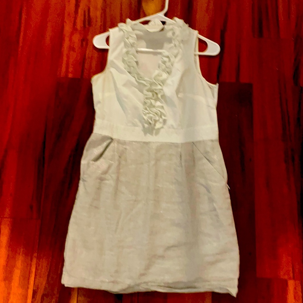 The Loft Ruffled V-Neck Dress
